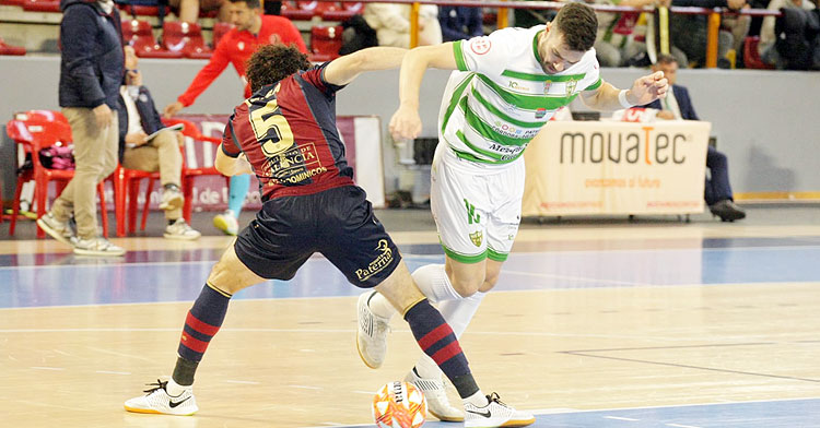 Frenado. El Córdoba Patrimonio no pudo con el Levante UD FS en Vista Alegre. Foto: Córdoba Futsal