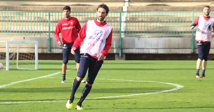 Álex Bernal y su último entrenamiento con el Córdoba.