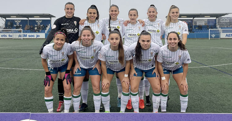 El once inicial cordobesista en Lleida. Foto: @CordobaFemenino