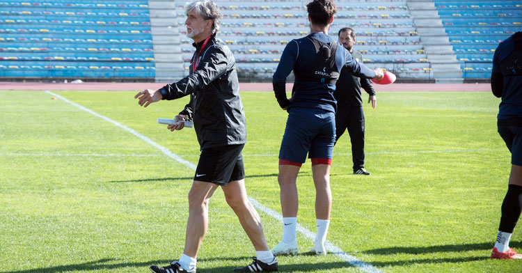Pablo Alfaro en su primera semana de trabajo en San Fernando.