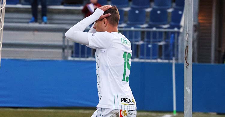 Antonio Caballero en la debacla del Córdoba en Fuenlabrada.