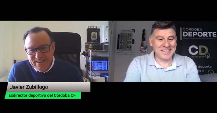 Javier Zubillaga durante su charla futbolera con David Jurado.
