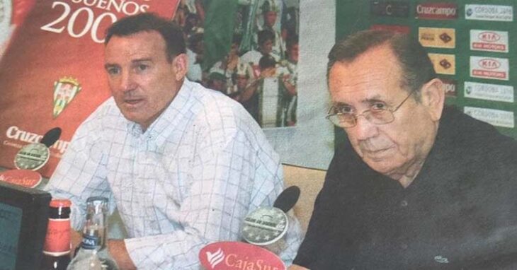 Javier Zubillaga junto a Rafael Campanero durante su presentación en enero de 2009.