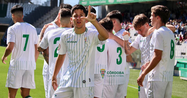 La celebración cordobesista del único tanto del encuentro. Foto: CCF