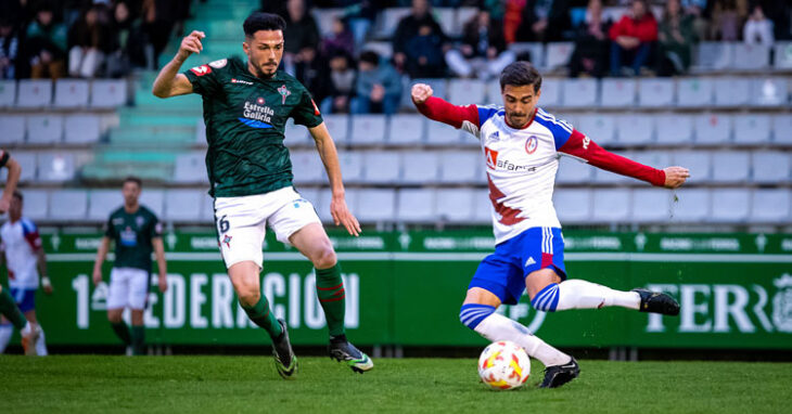 El Racing de Ferrol en su encuentro ante el Rayo Majadahonda. Foto: Racing de Ferrol