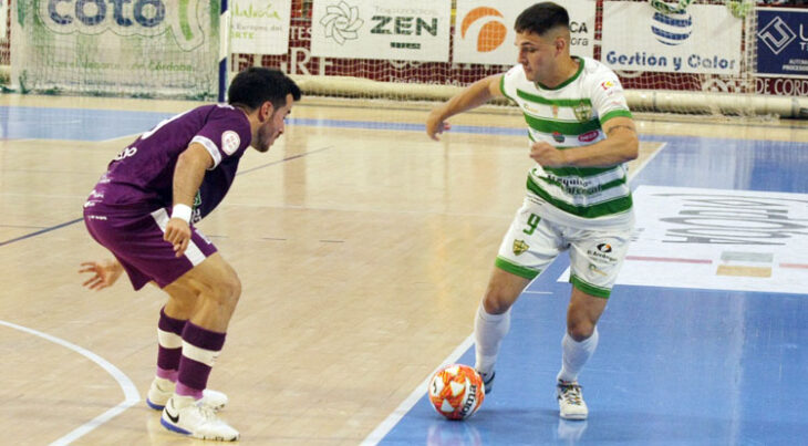 Álex Viana estrelló dos disparos en los palos en la primera parte. Foto: Córdoba Futsal