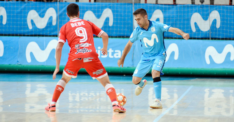 Cecilio Morales ante otro cordobés, Bebé, en el duelo en Torrejón. Foto: Movistar Inter
