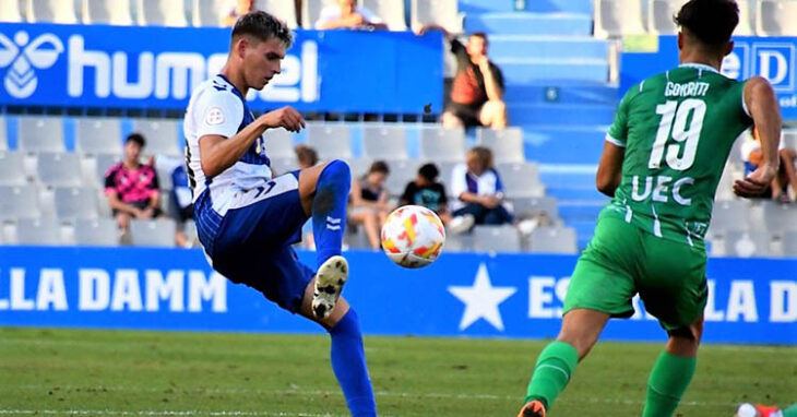 Álex Sala jugando con el Sabadell la pasada temporada.