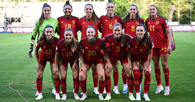 La selección española sub19 en Bélgica. Foto: RFEF