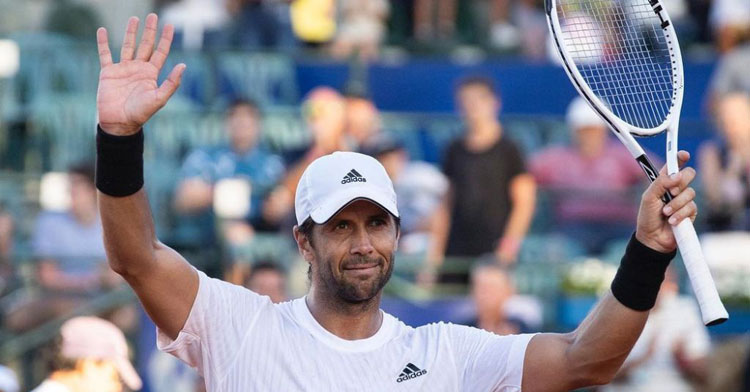 Fernando Verdasco saludando al respetable. Foto: Open Ciudad de Pozoblanco