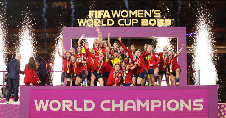 La celebración de España tras ganar el Mundial. Foto: RFEF