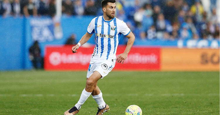 Fede Vico jugando la pasada temporada con el Leganés.