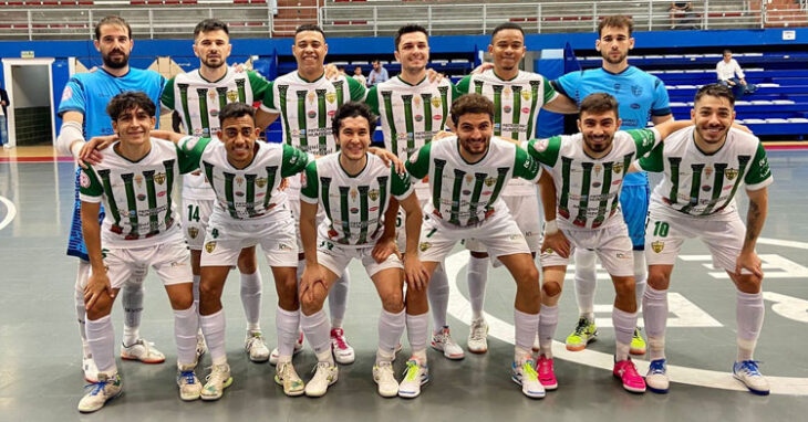 La formación del Patrimonio en Getafe. Foto: Córdoba Futsal