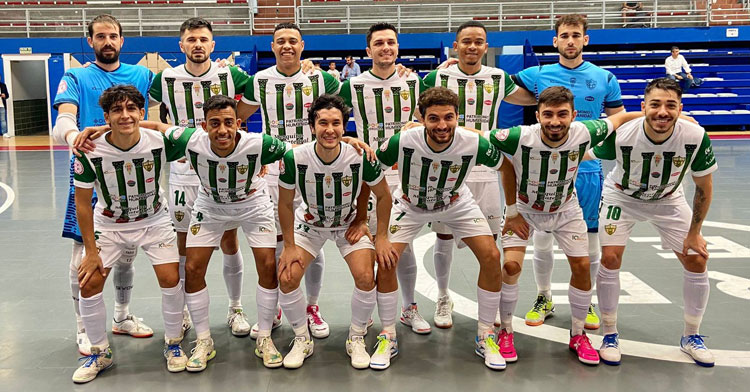 La formación del Patrimonio en Getafe. Foto: Córdoba Futsal