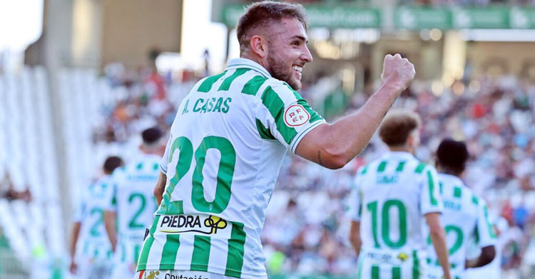 Casas festejando el 1-0 contra el Mérida. Foto: CCF