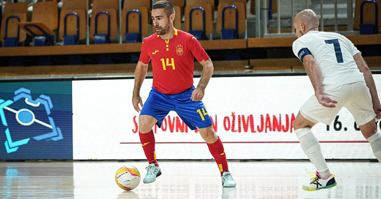 Cecilio Morales en el duelo de Liubliana. Foto: RFEF