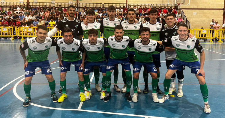 Una reciente formación del equipo ejidense. Foto: @CDElEjidoFutsal