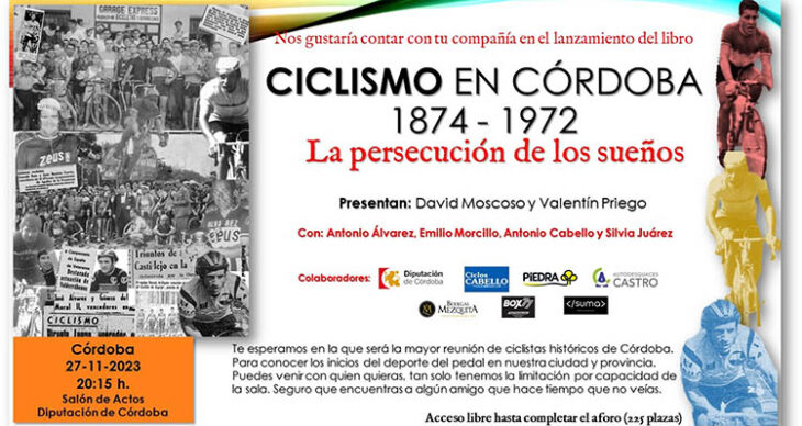 El libro del ciclismo cordobés que se presentará en Diputación.