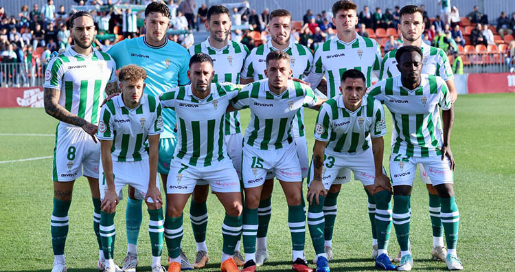 El once del Córdoba en el Cerro del Espino ante el Atlético de Madrid B.