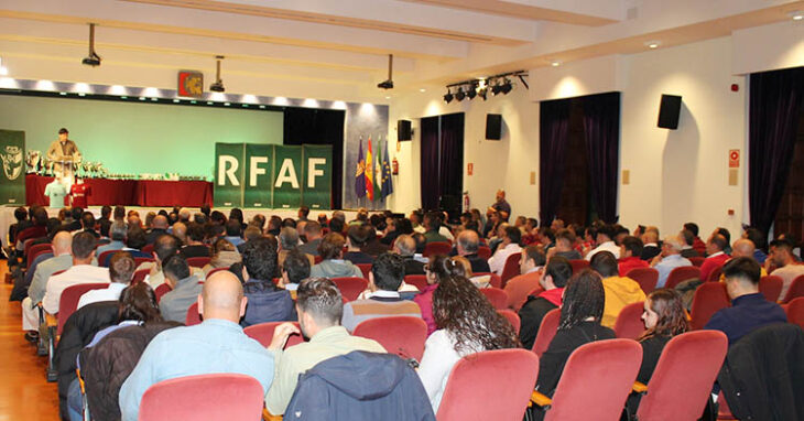 El abarrotado salón de actos de la Diputación de Córdoba en la entrega de premios de la temporada 2022-23 de la Delegación Cordobesa de la RFAF.
