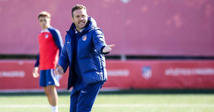 Tevenet en un entreno de los rojiblancos. Foto: Club Atlético de Madrid