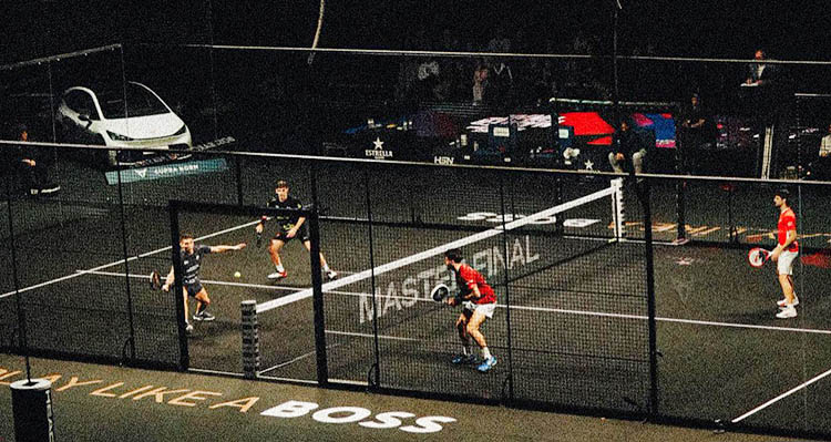 Javi Garrido jugando uno de los partidos de la fase de grupos del Máster Final de 2023 en Barcelona.