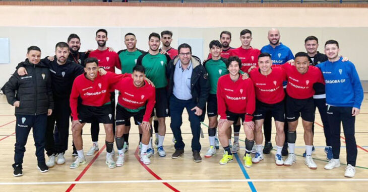 Los jugadores del Córdoba Patrimonio tras un entrenamiento. Foto: Córdoba Futsal