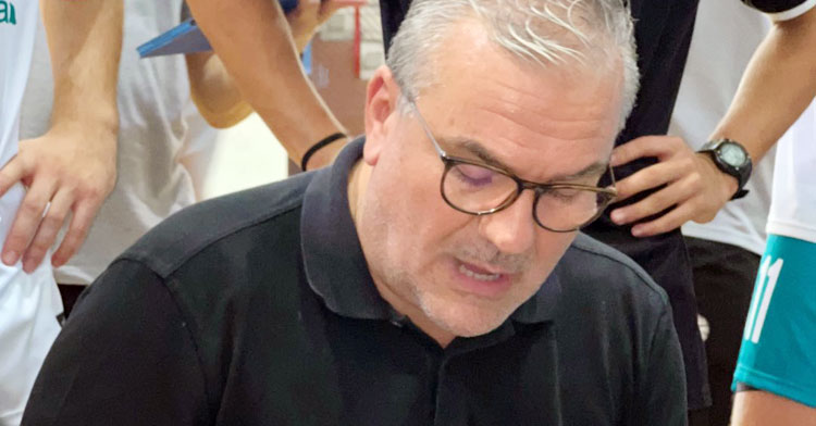 Rafa Gomáriz en un plano corto durante un tiempo muerto. Foto: UBI Concordia
