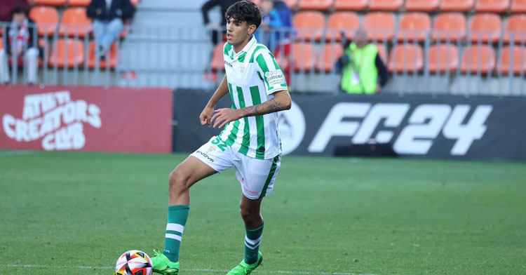 Álex López en su partido contra el Atlético de Madrid B. Foto: CCF