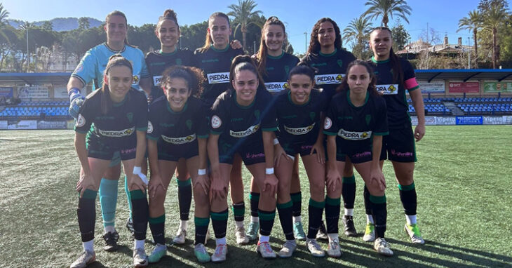 El once inicial blanquiverde en Málaga. Foto: Córdoba Femenino.