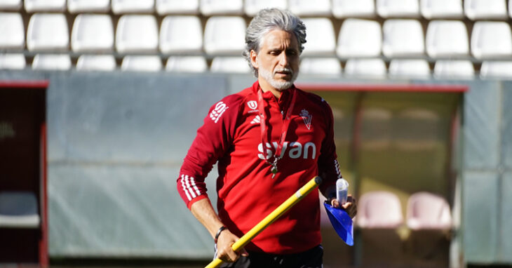 Pablo Alfaro en un entrenamiento del Murcia. Foto: Real Murcia