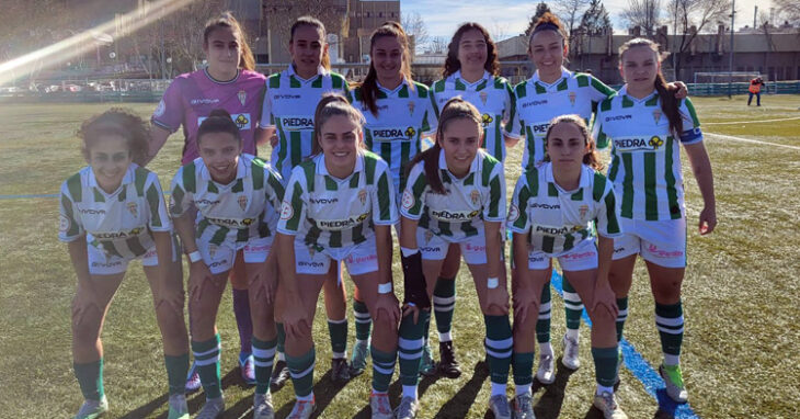 Formación del Córdoba Femenino en Getafe. Foto: CCF