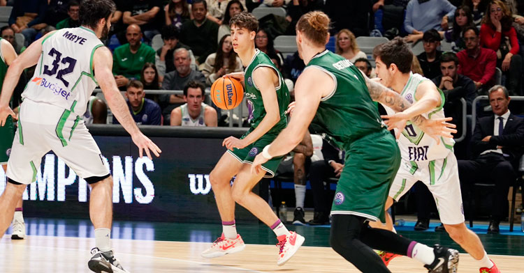 Guille del Pino en su estreno con el equipo. Foto: Unicaja CB