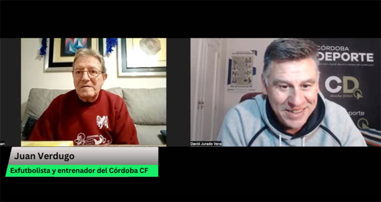 Juan Verdugo durante la charla futbolera con David Jurado.