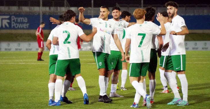 Los jugadores de Andalucía celebrando uno de sus goles. Foto: RFAF