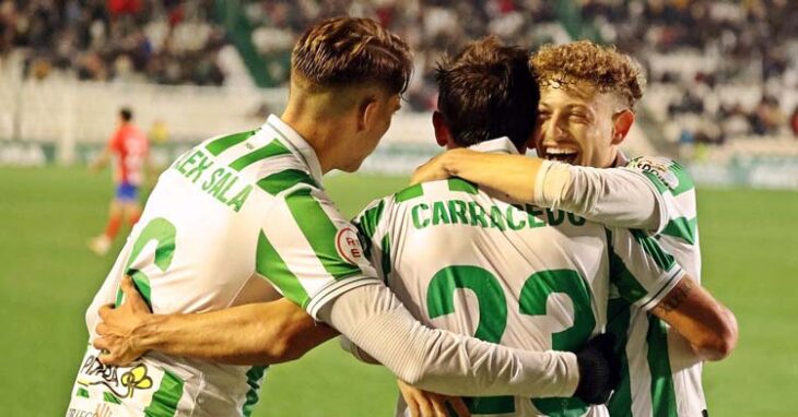 Celebración de un gol ante el Atlético de Madrid B. Foto: CCF