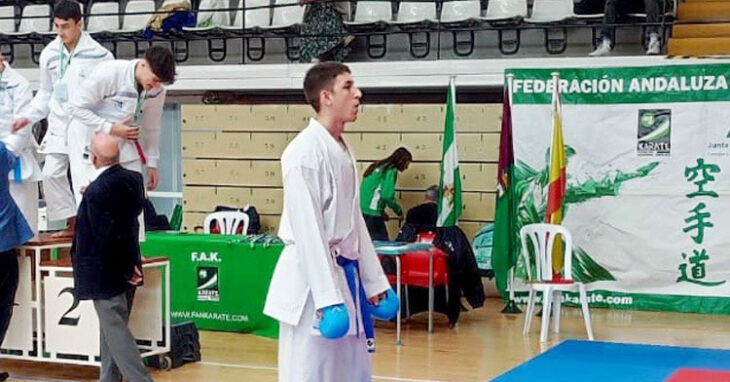 Gregorio Carrillo, cordobés del Equipo Atama que subió al podio en Málaga. Foto: Delegación Cordobesa de Karate