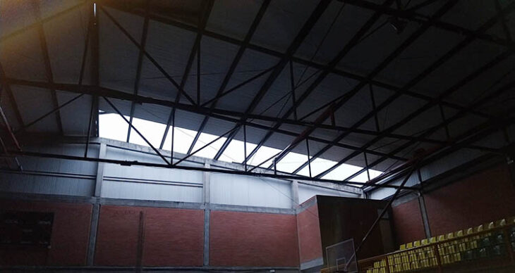 El techo deteriorado del pabellón de Menéndez Pidal.