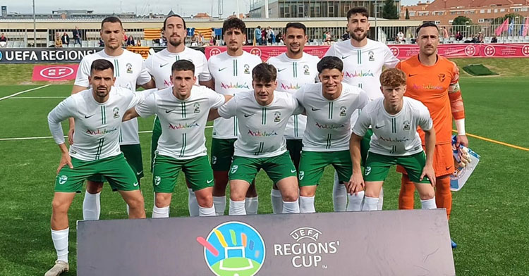 El once inicial de la selección andaluza en Las Rozas. Foto: RFAF