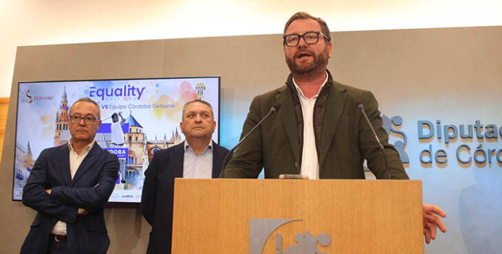 El diputado de Deportes, Antonio Martín, durante la presentación del III Torneo Equality Golf Cup Córdoba Experience.