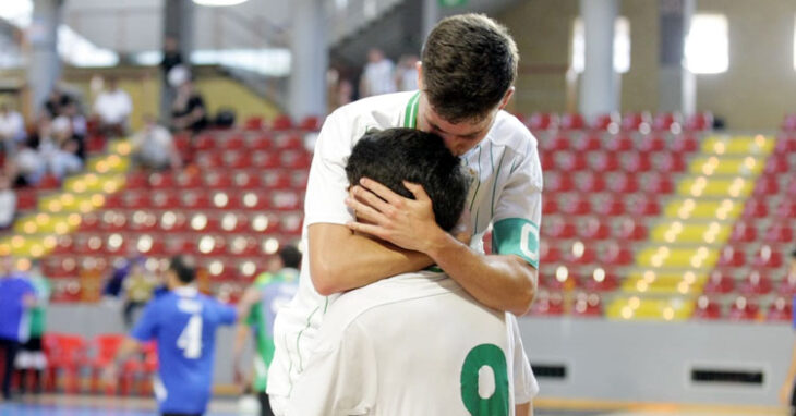 Los jugadores del Córdoba Futsal celebran un gol. Foto: Córdoba Patrimonio