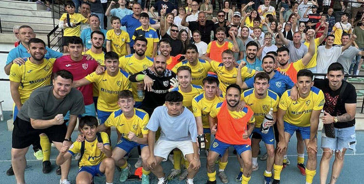 Los jugadores del cuadro palmeño salieron vencedores de Cabra. Foto: Atlético Palma del Río