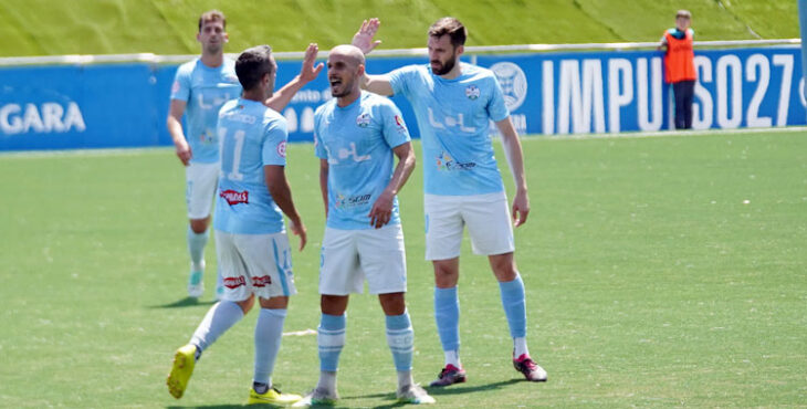 La escuadra lucentina quiere seguir celebrando goles, ahora en el play-off. Foto: Antonio Dávila / Ciudad de Lucena