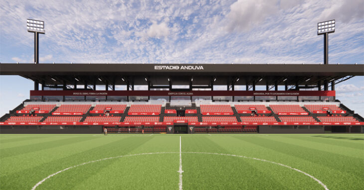 Panorámica del Estadio Anduva. Foto: Mirandés