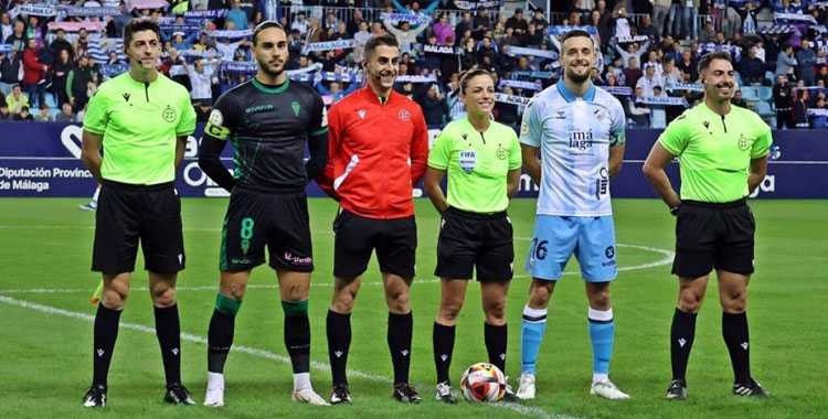 Marta Huerta de Aza antes del Málaga-Córdoba. Foto: El Desmarque