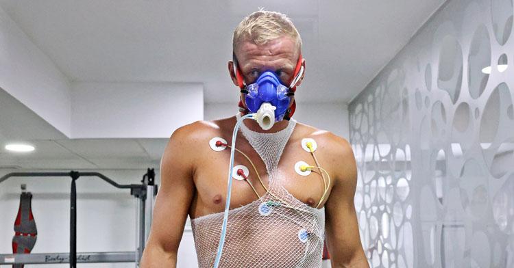 Obolskii en su examen médico con el Córdoba. Foto: CCF