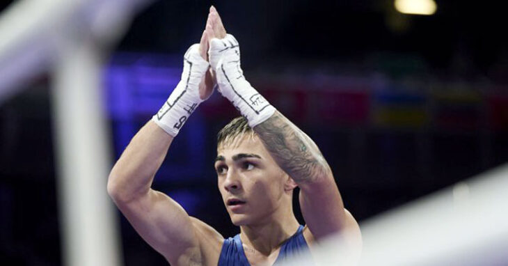 Rafa Lozano Jr. celebrando su primer triunfo en París 2024. Foto: COE