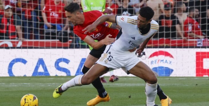 Antonio Raíllo en un partido de liga ante el Real Madrid. Foto: RCD Mallorca