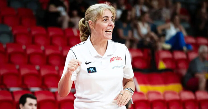 Cristina Cantero, feliz con el desempeño de su equipo. Foto: FIBA