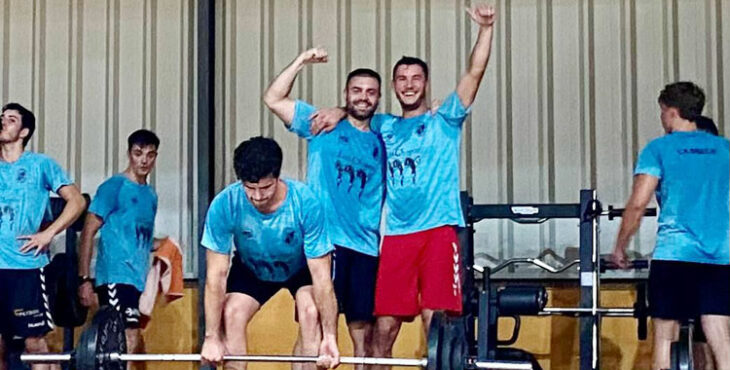 Los jugadores de La Salle con sus primeros sudores de la pretemporada. Foto: La Salle Balonmano